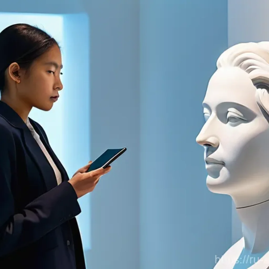 예술경영과 빅데이터 - **A Futuristic Art Gallery Experience:**
    A vibrant, modern art gallery bathed in soft, diffused ...